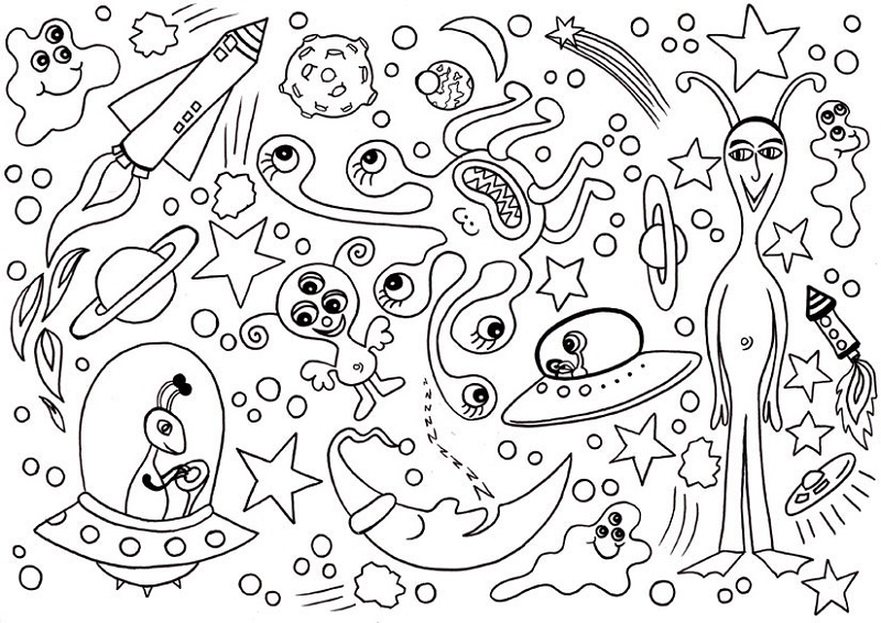 outer space worksheets for kids coloring
