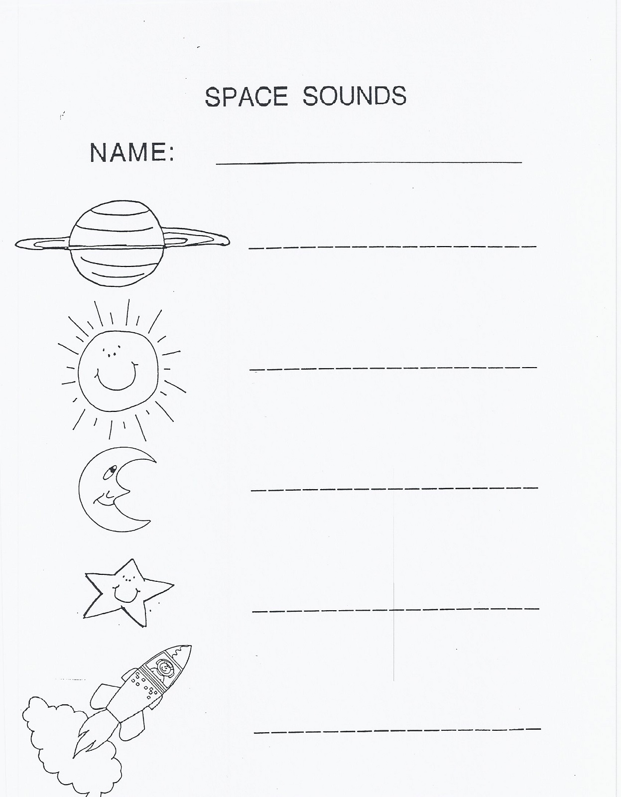 outer space worksheets for kids free