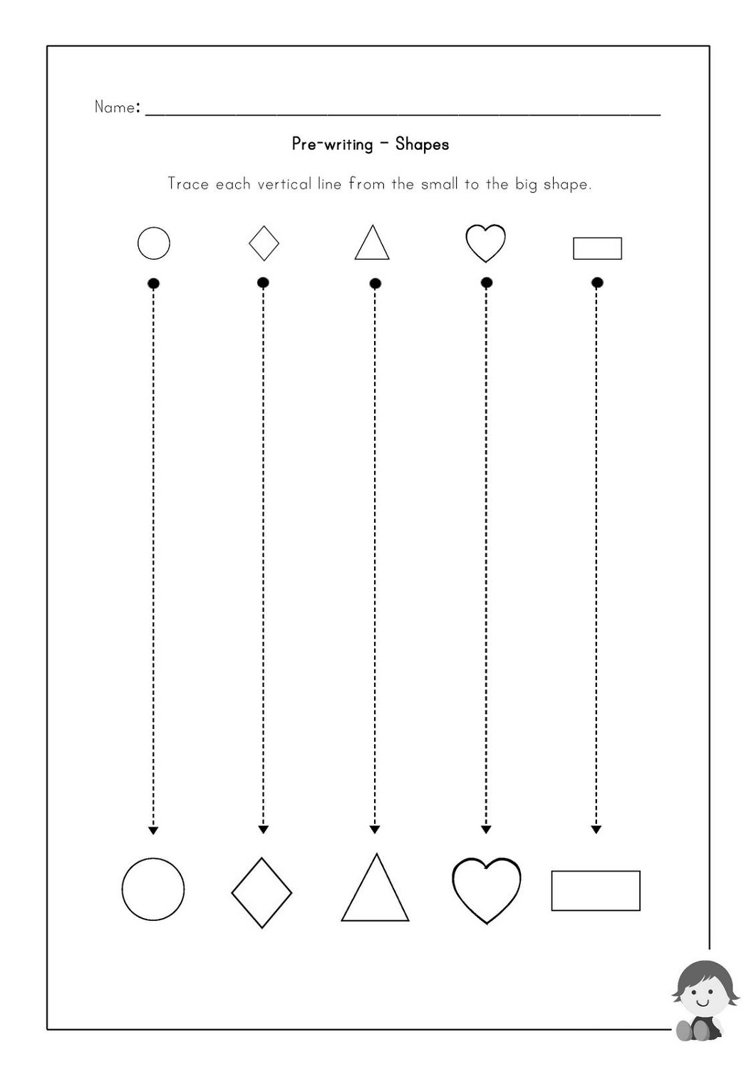 pre k shapes worksheets line