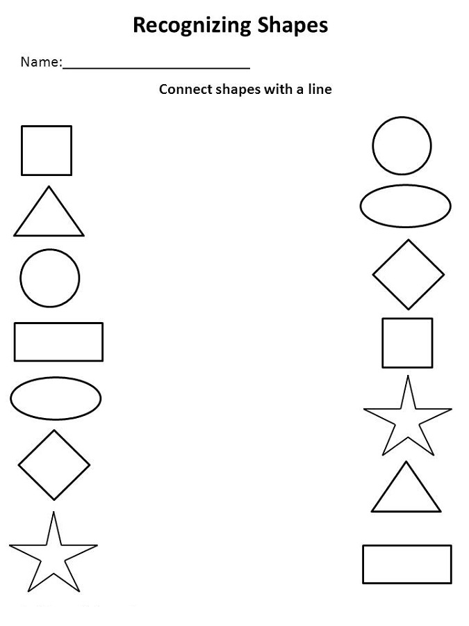 pre k shapes worksheets activity shelter