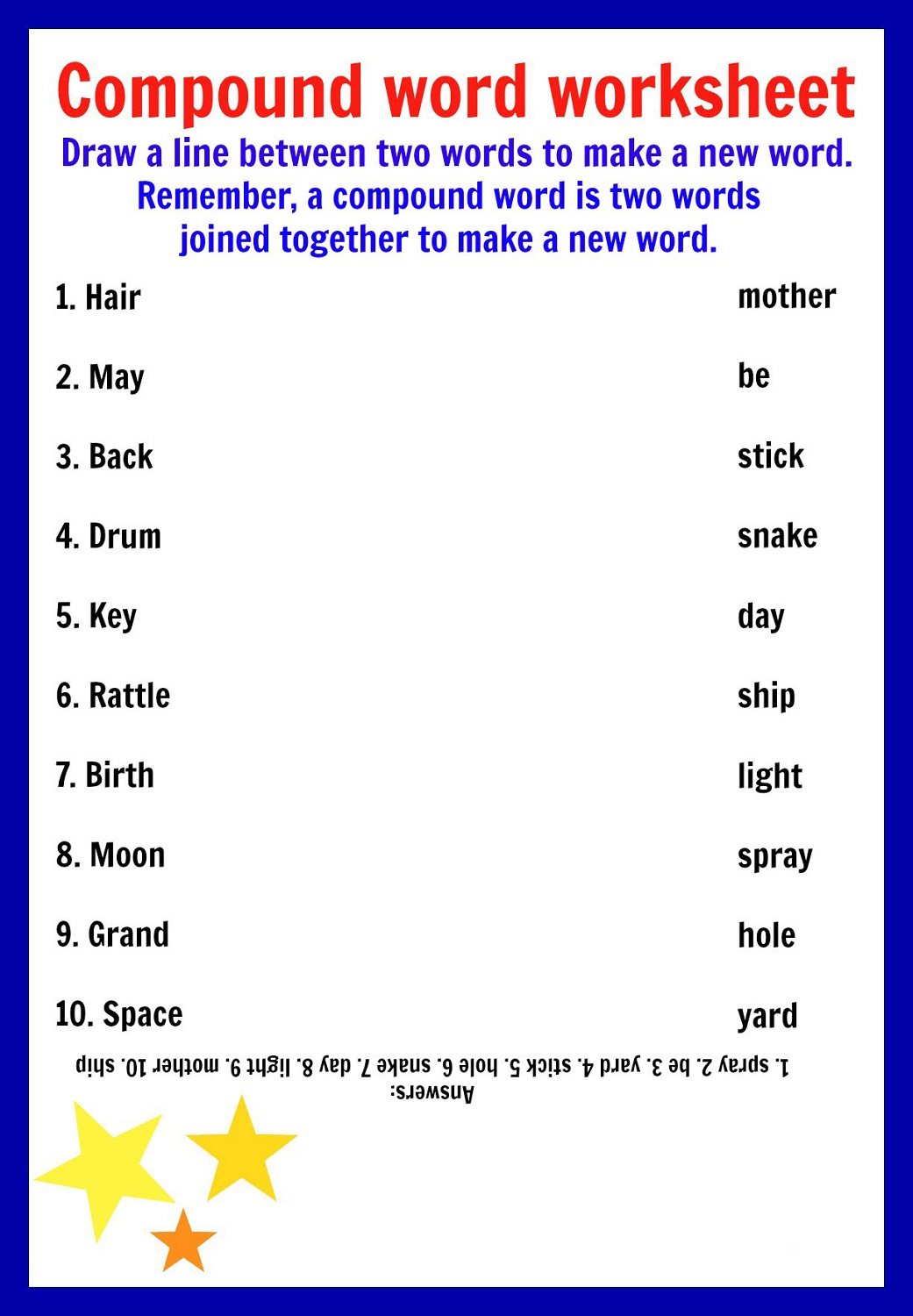 word games worksheets free