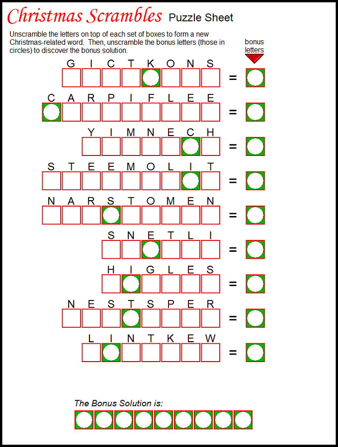 word scramble puzzle