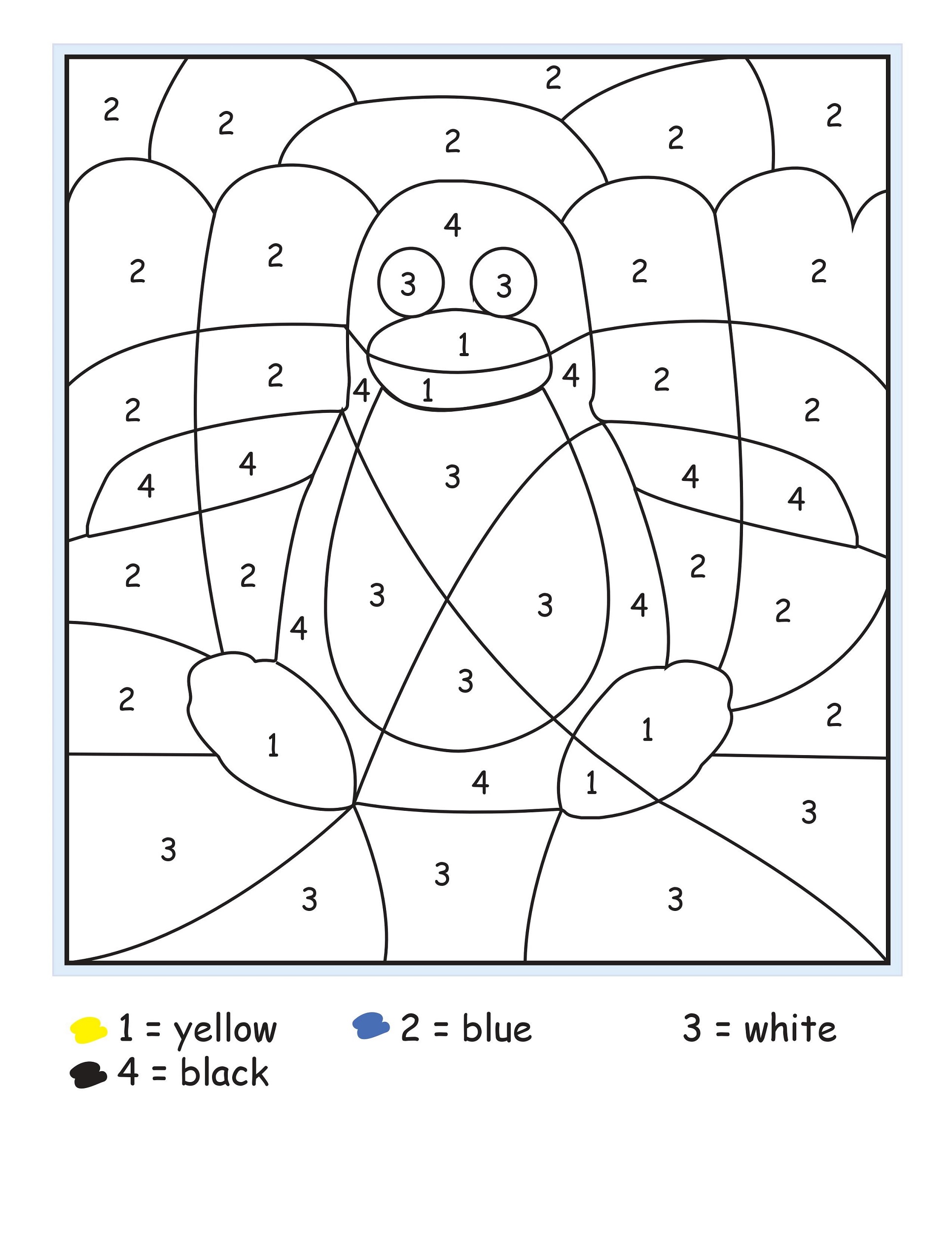 Free Coloring Pages With Numbers Free Printable Color by Number