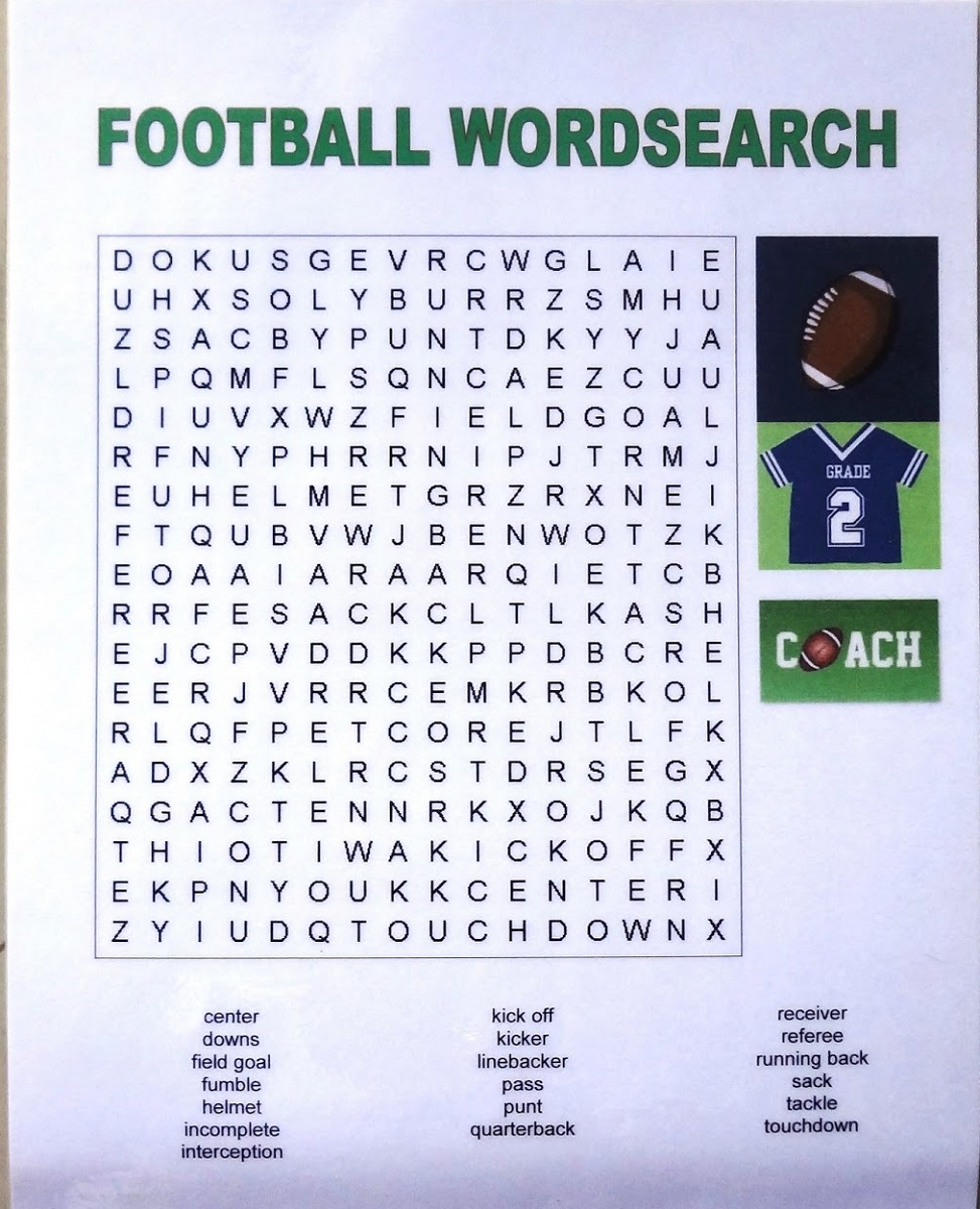 football word search for kids