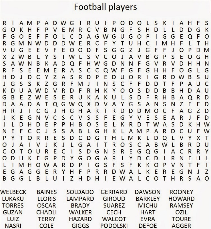 football word search players
