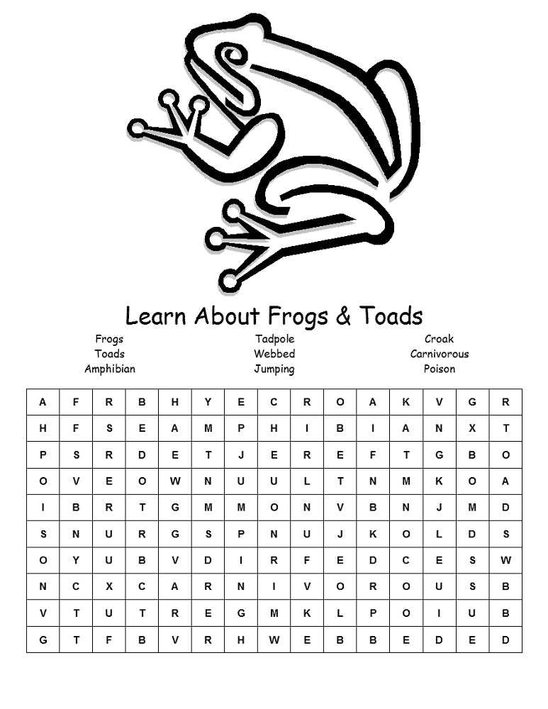 frog word search free