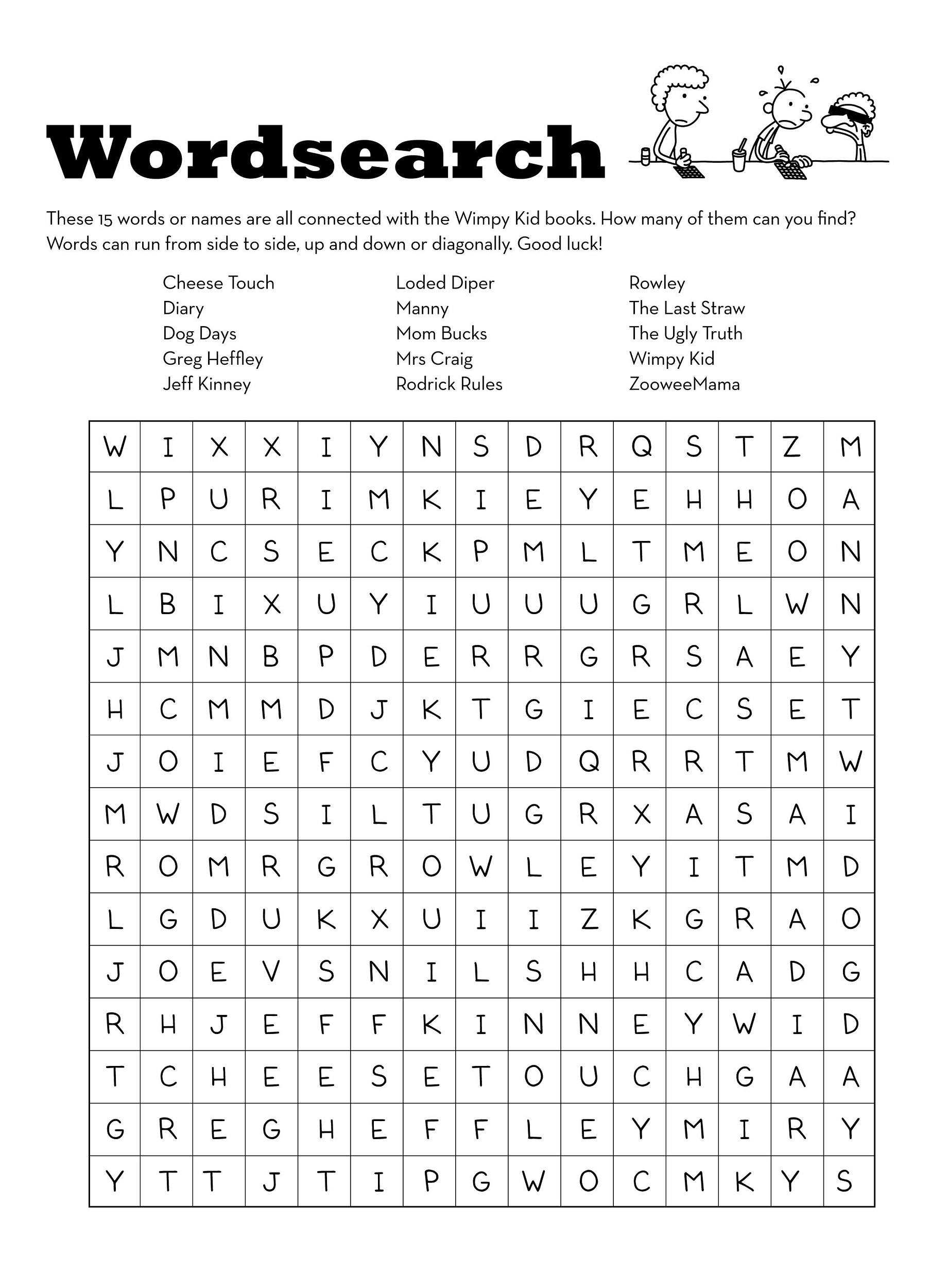 kids word searches free