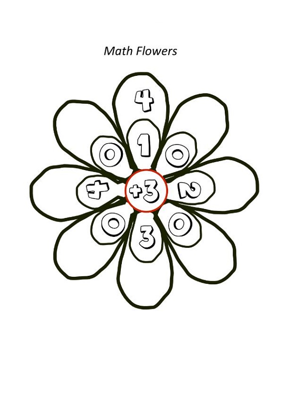 math worksheet fun flower