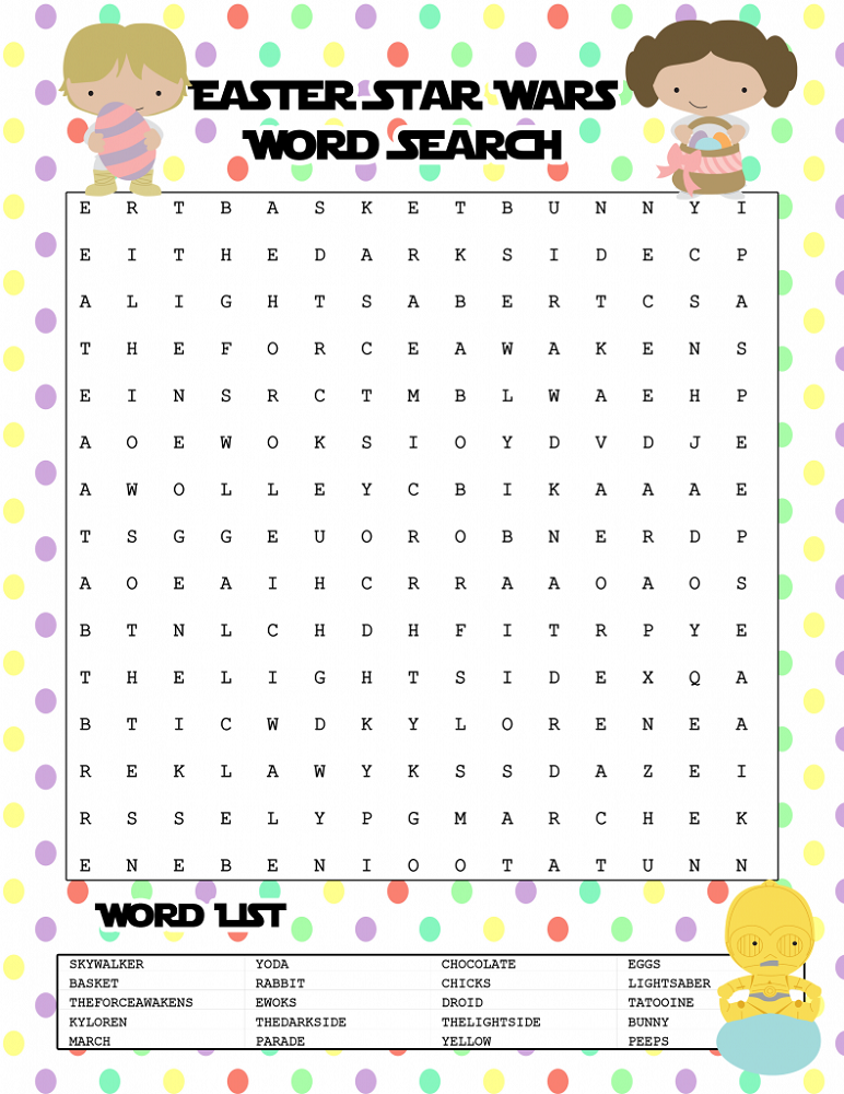 star wars word search printable