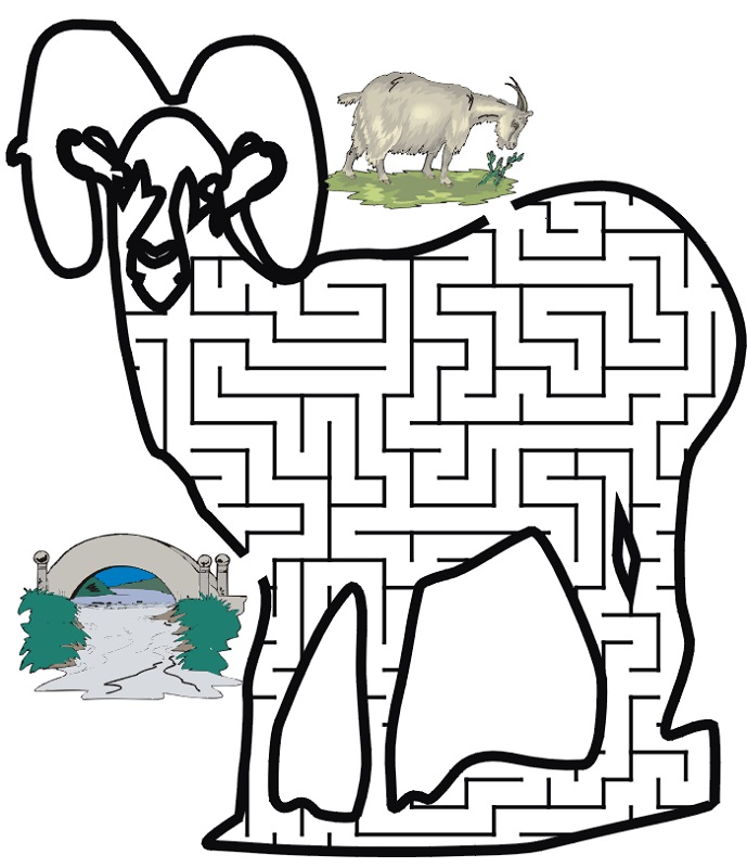 three billy goats gruff activities maze