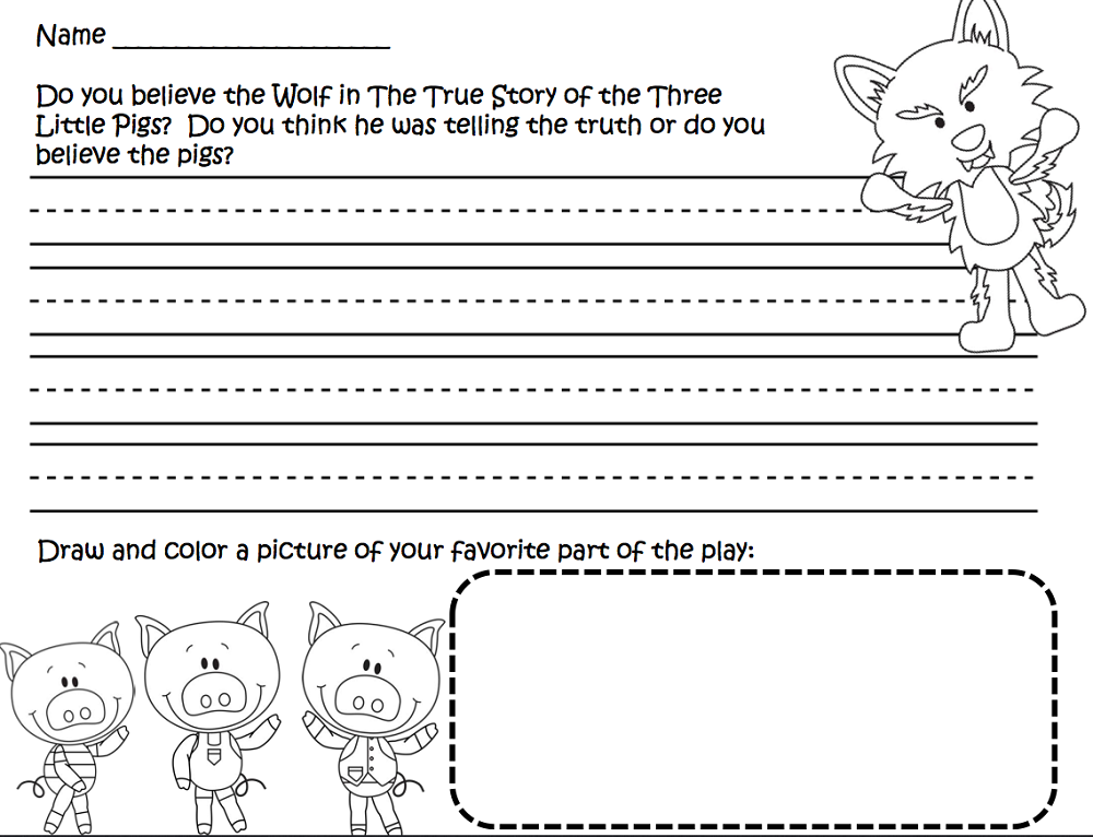 three little pigs houses templates