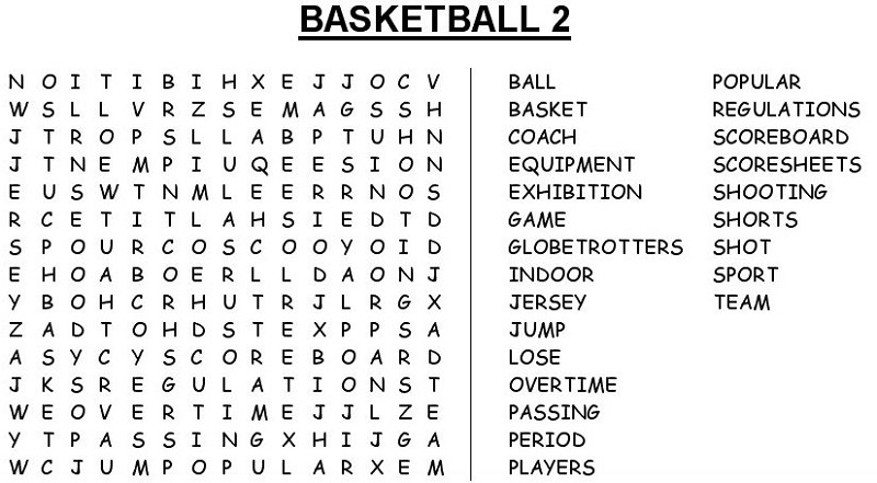 basketball word search to print activity shelter