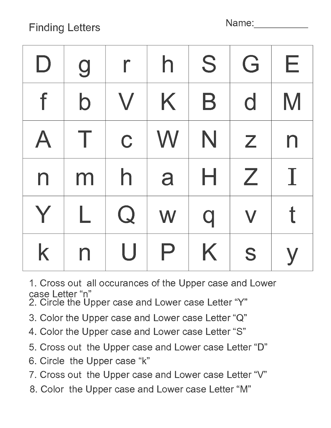 alphabet letter worksheets free