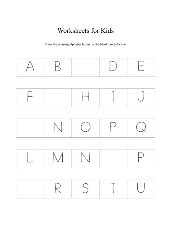 alphabet letter worksheets simple