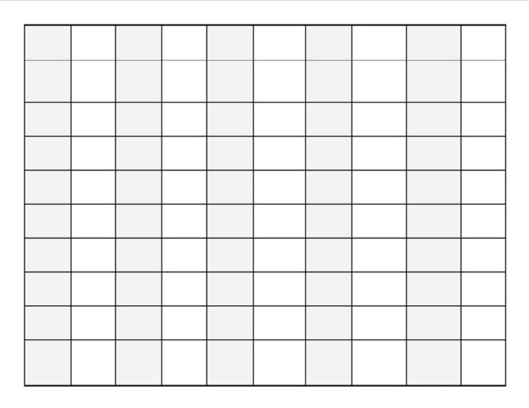 Printable Blank Number Charts 1 100 Activity Shelter