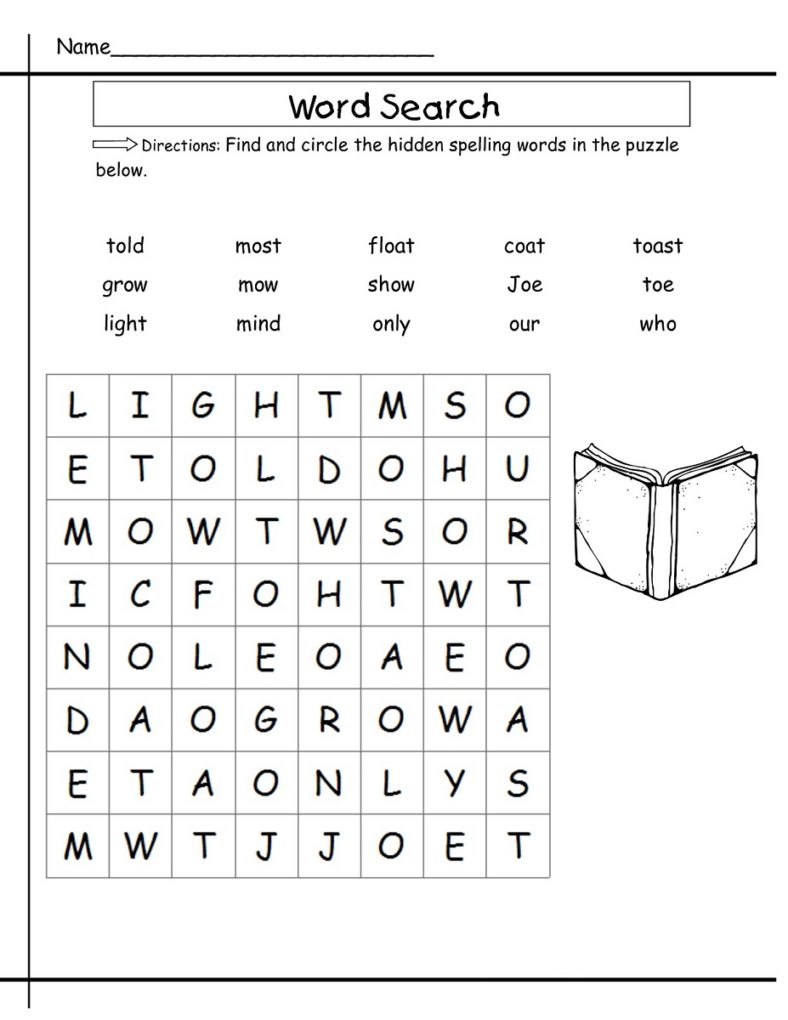 Free Easy Word Search for Kids Activity Shelter