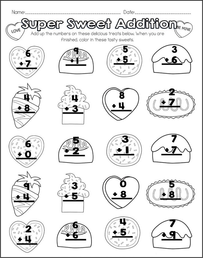 fun math worksheet preschool