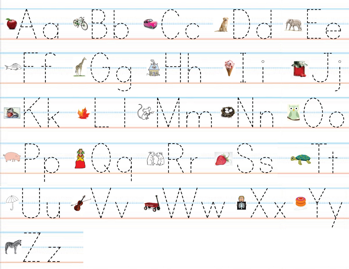 alphabet practice worksheets colorful
