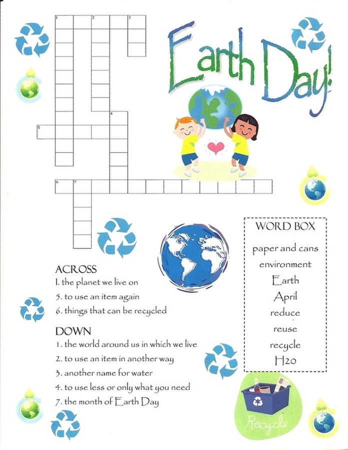 cross word puzzles for kids earth