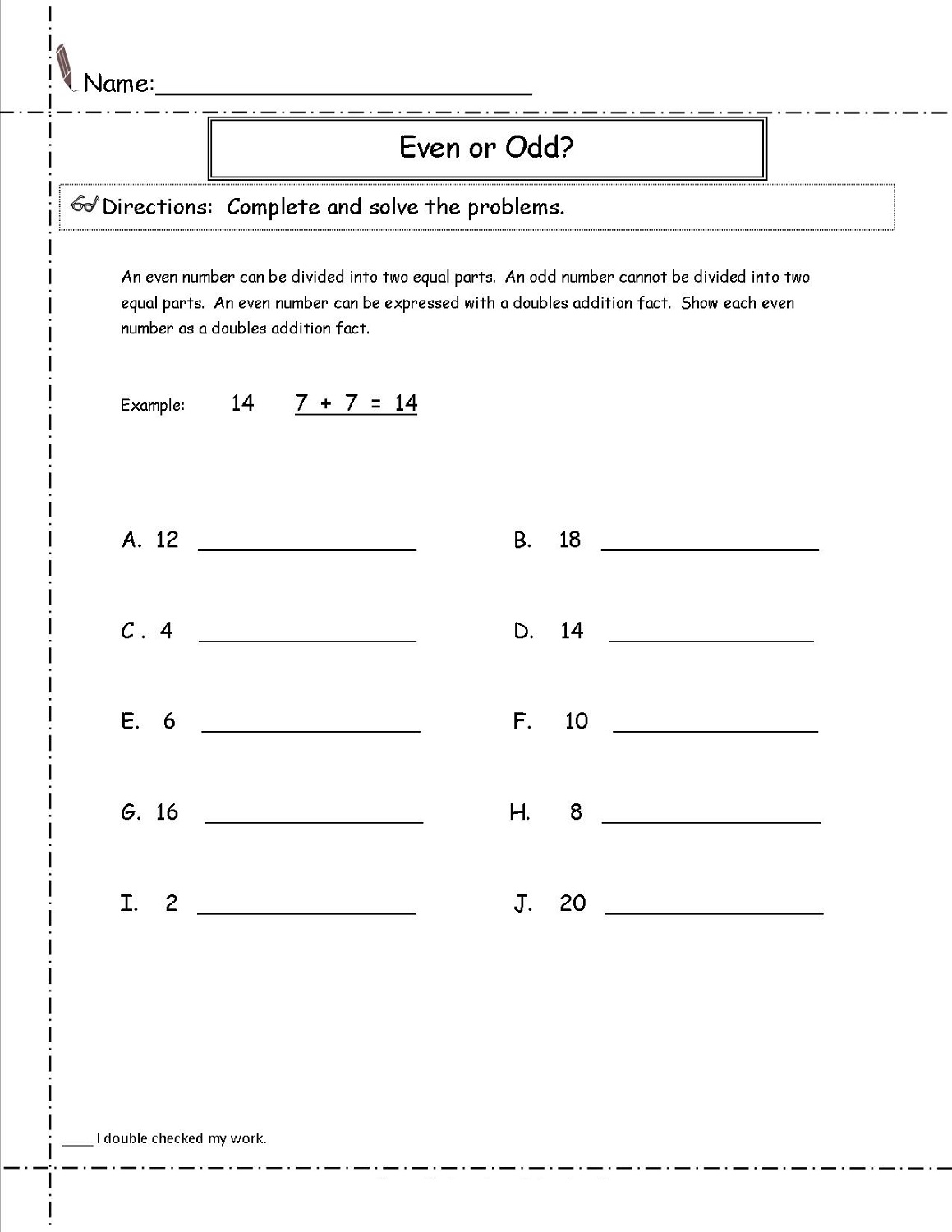 even and odd number worksheets printable