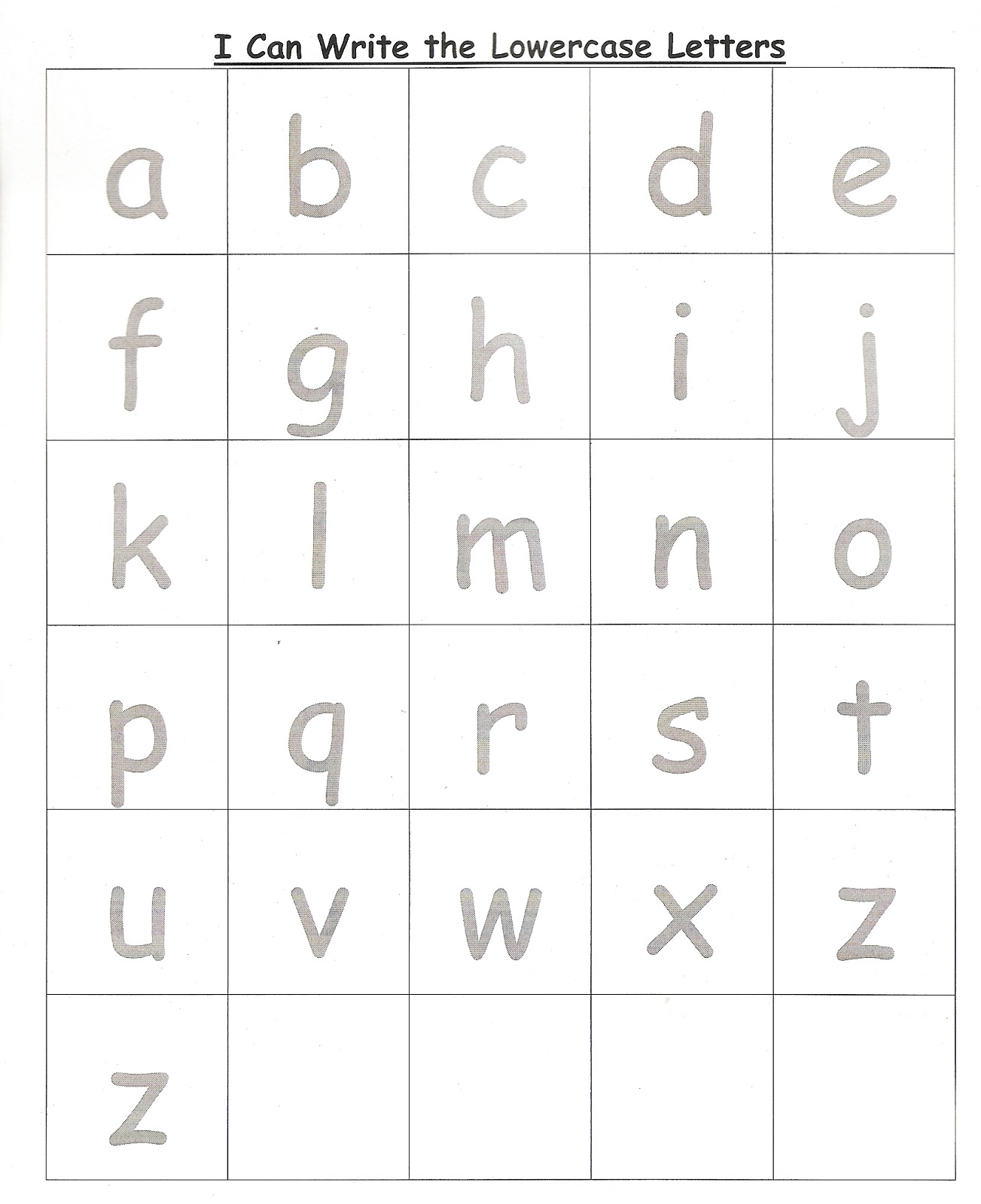Alphabet Sheet Printable