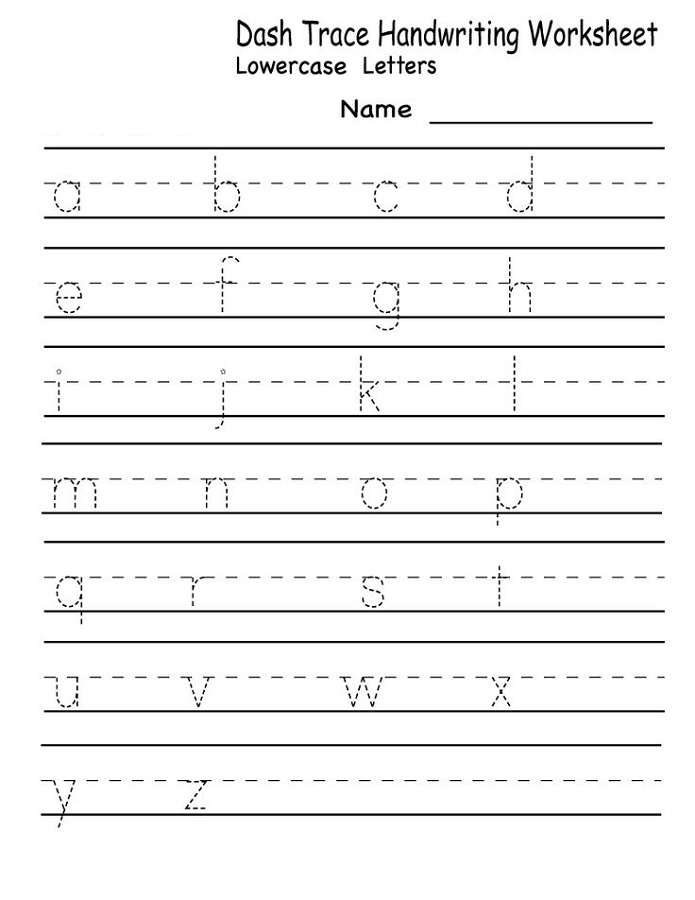 trace letter worksheets free kindergarten