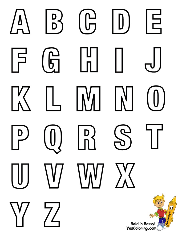 capital letter alphabet chart