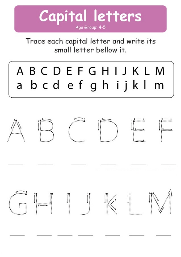capital letters worksheets free