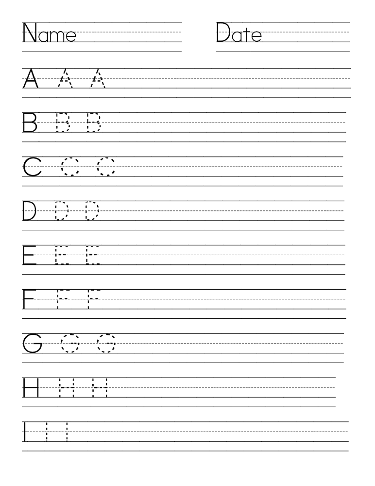 capital letters worksheets preschool