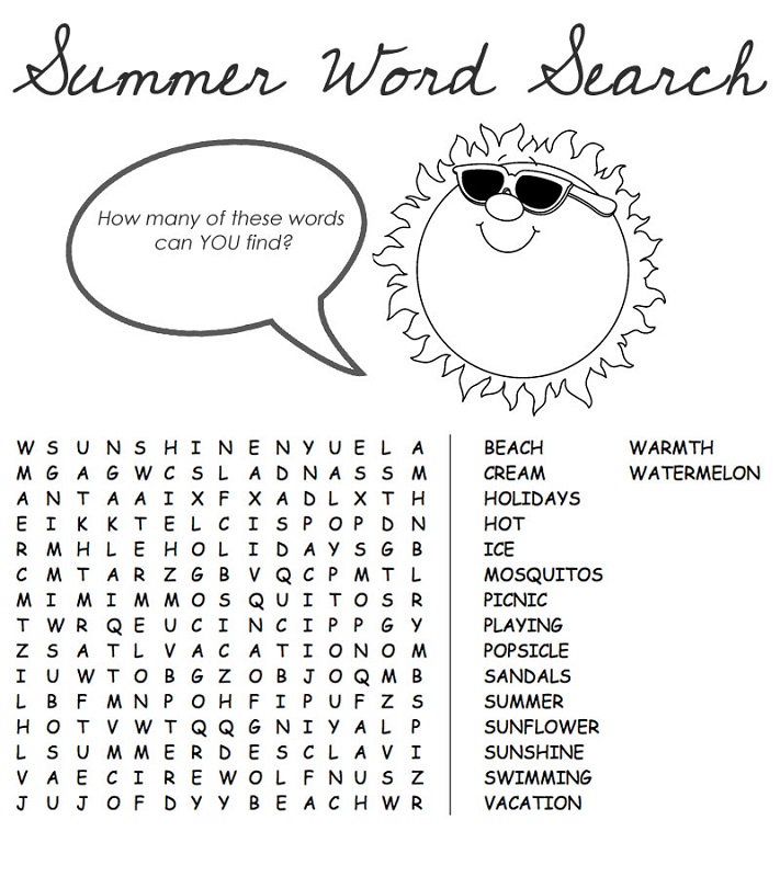 cool word searches to print activity shelter