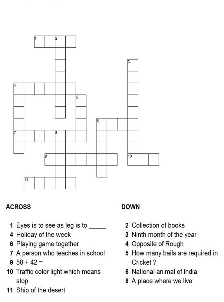 crossword puzzles for children activity shelter