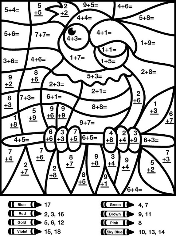 hidden picture math worksheets addition