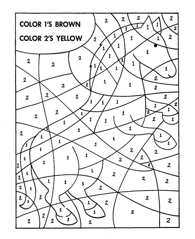 hidden picture math worksheets horse