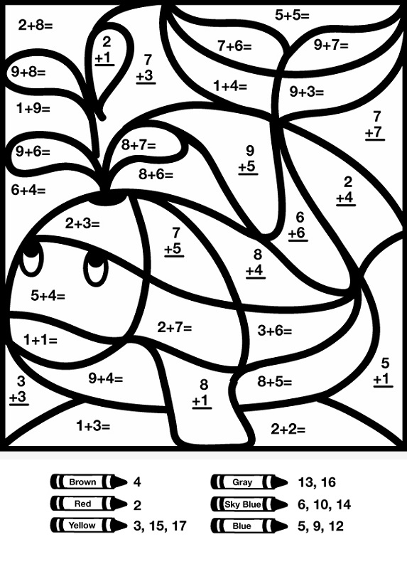 Hidden Picture Math Worksheets | Activity Shelter