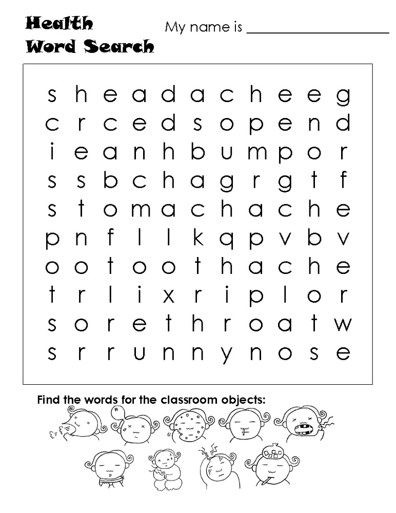 kid word searches classroom