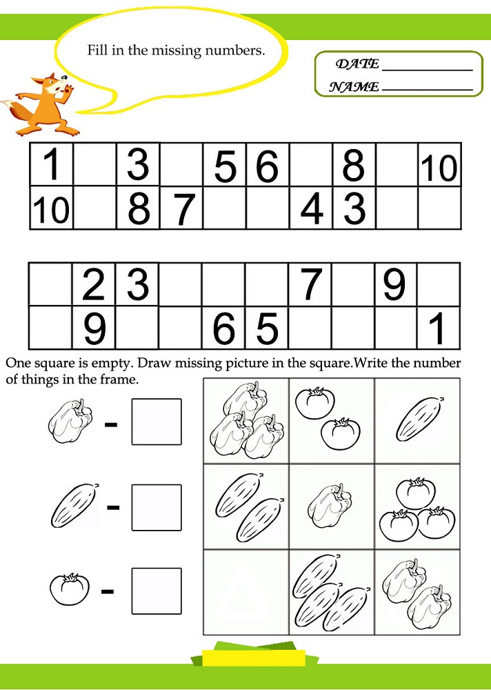 kids activity sheets math