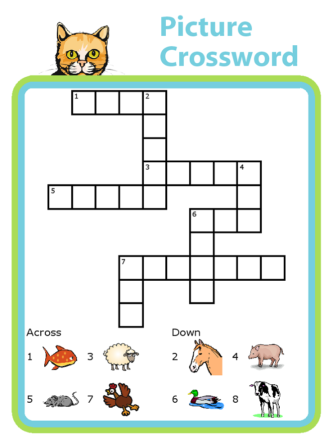 super easy crossword puzzles animal
