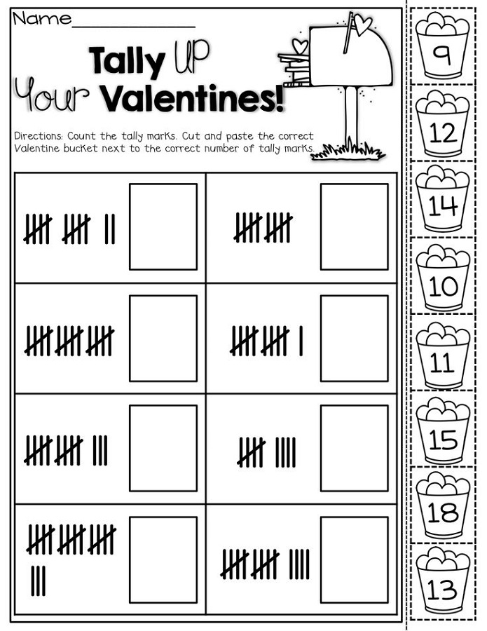 tally marks worksheets kindergarten