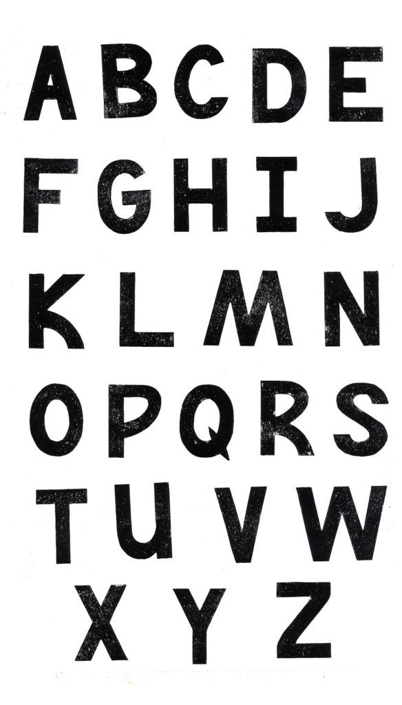 Black Alphabet Letters Printable