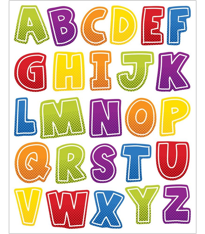 uppercase alphabet letters colorful