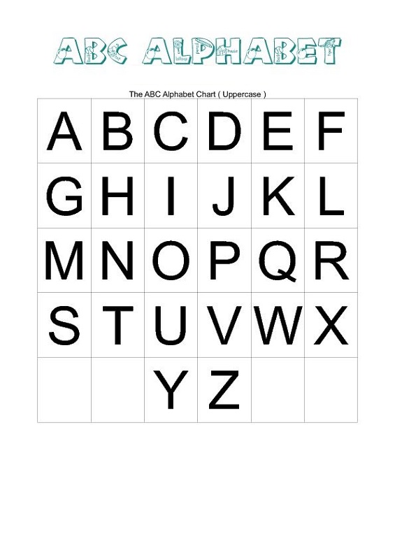 Upper And Lowercase Abc Chart