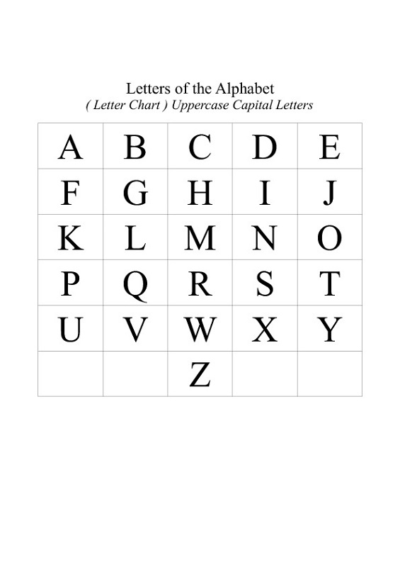 uppercase alphabet letters simple