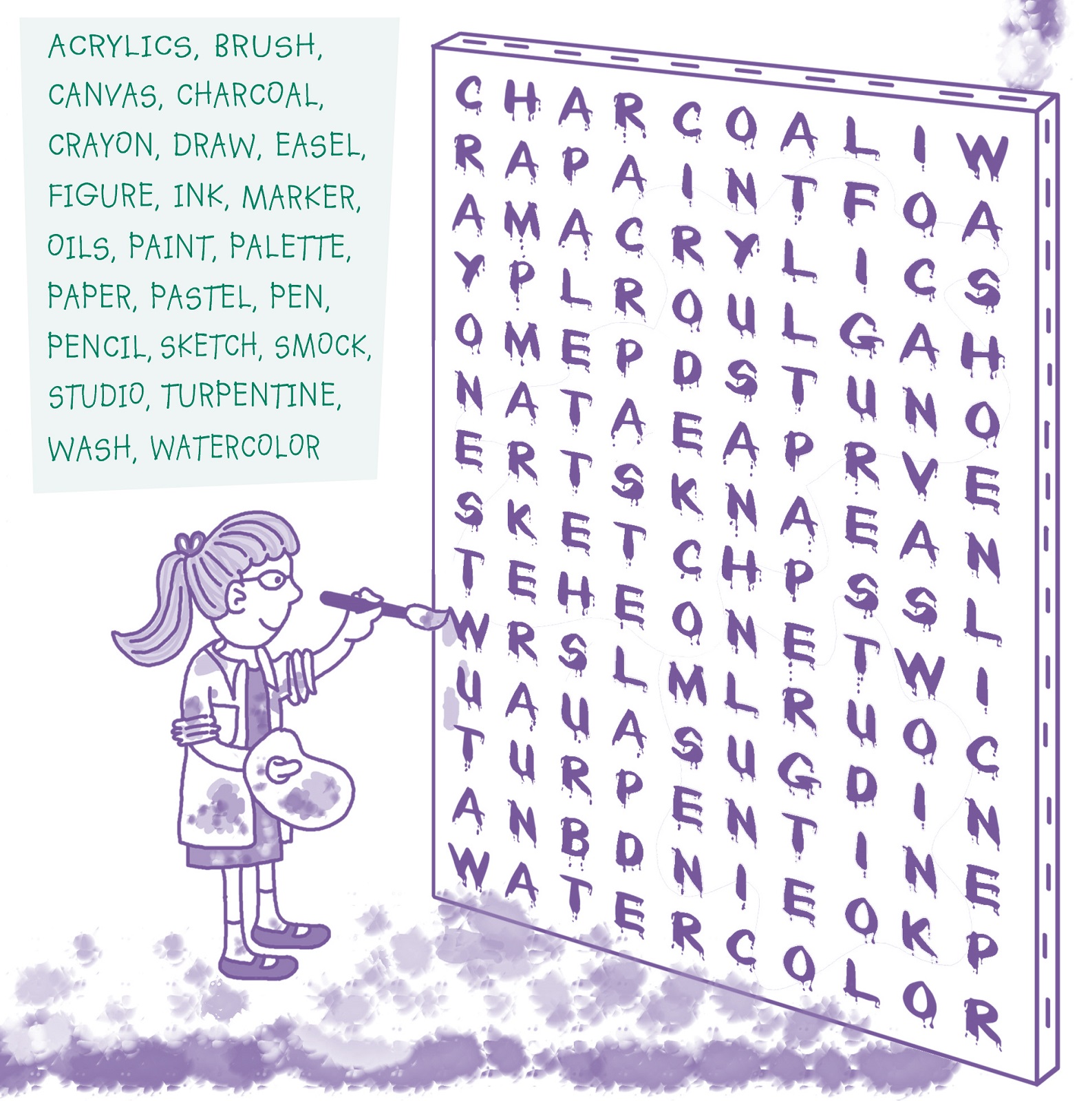 word searches for kids art