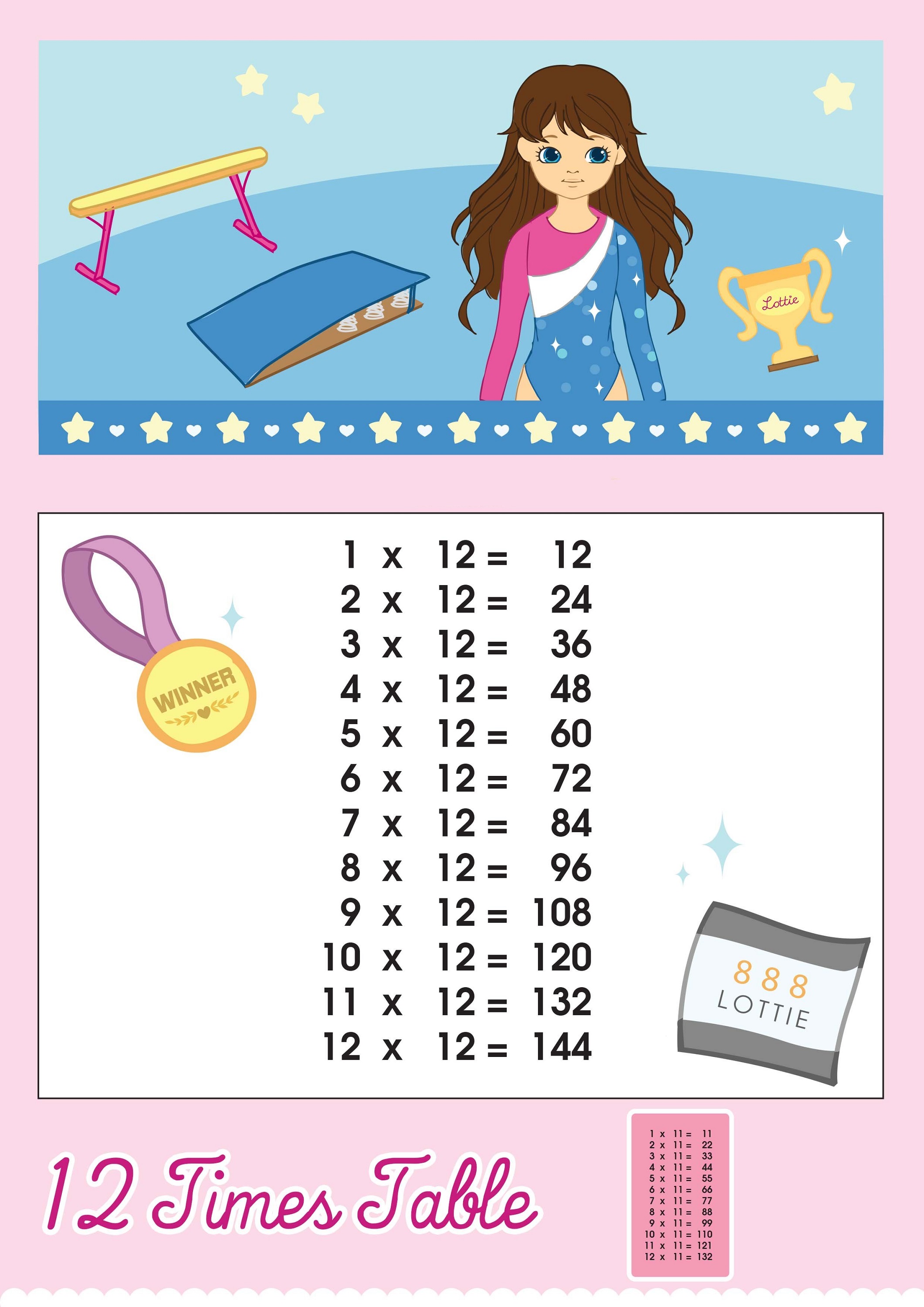 12 times table printable