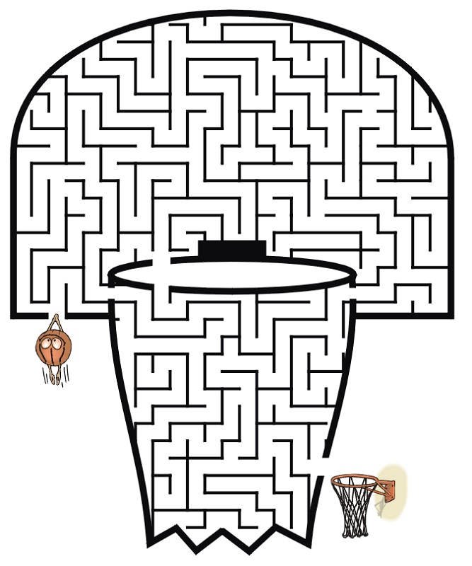 basketball activities for kids maze