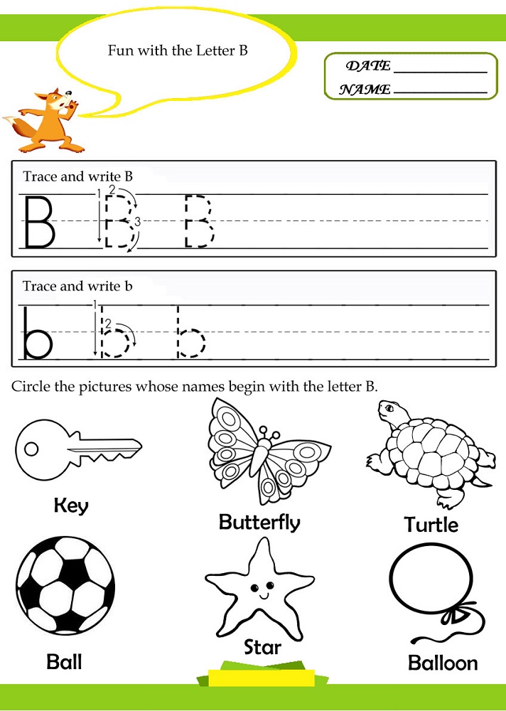 free traceable alphabet letter b