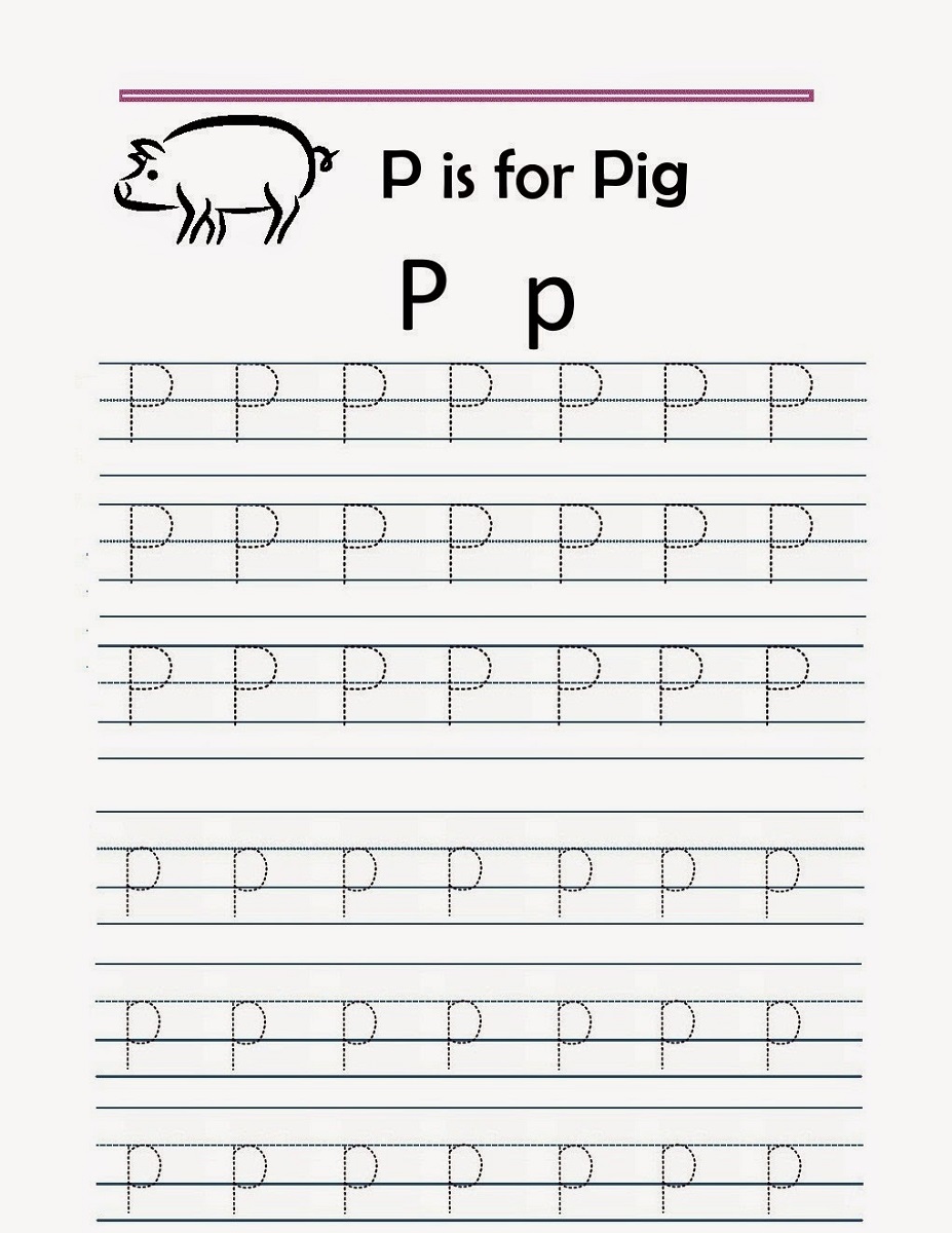 free traceable alphabet pig