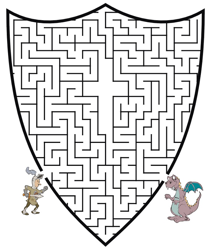 medieval activities for kids maze