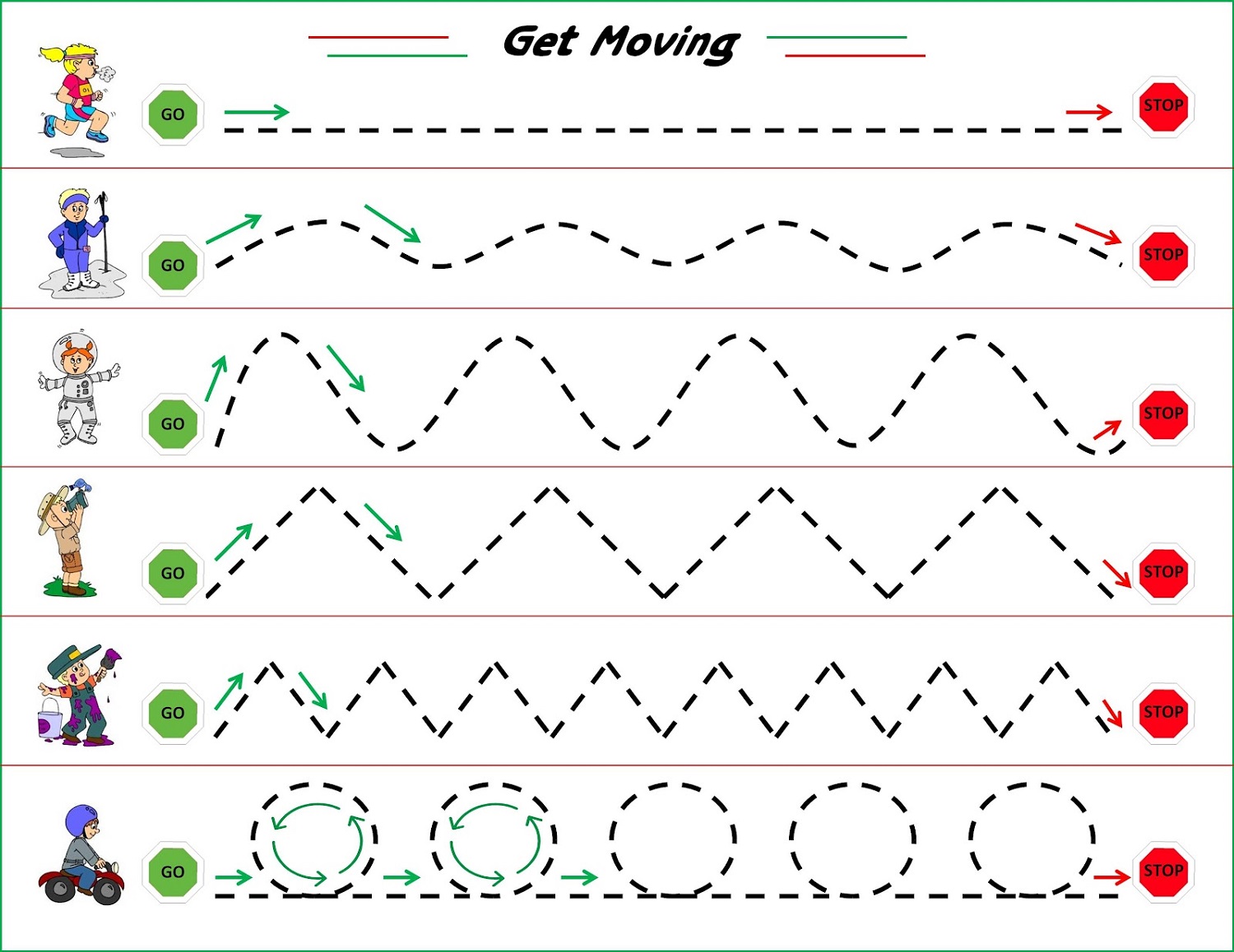 paper and pencil games for kids trace