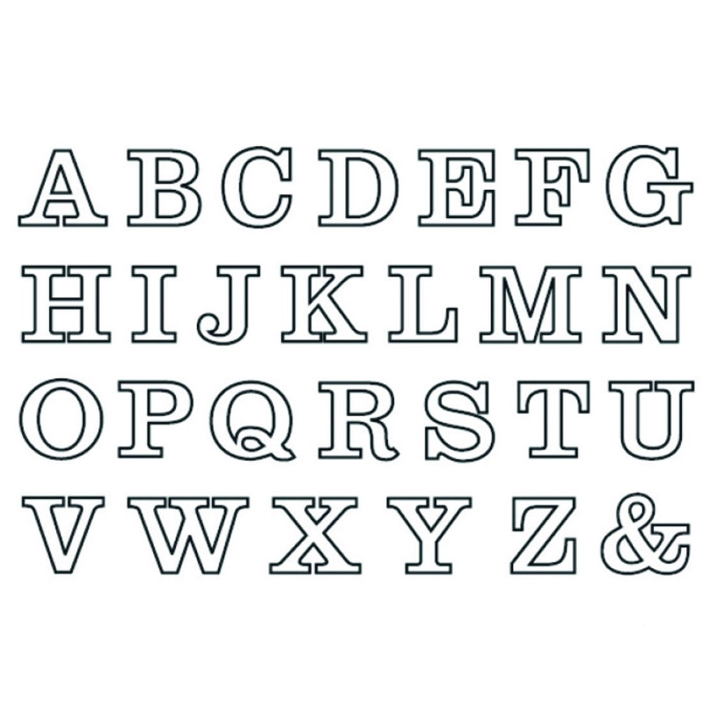 upper case alphabet clear